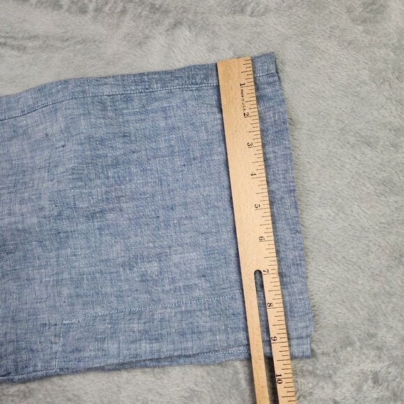 Athleta Retreat Wide Leg Linen Pants Women 4 Chambray Blue Relaxed Resortwear - Picture 13 of 13